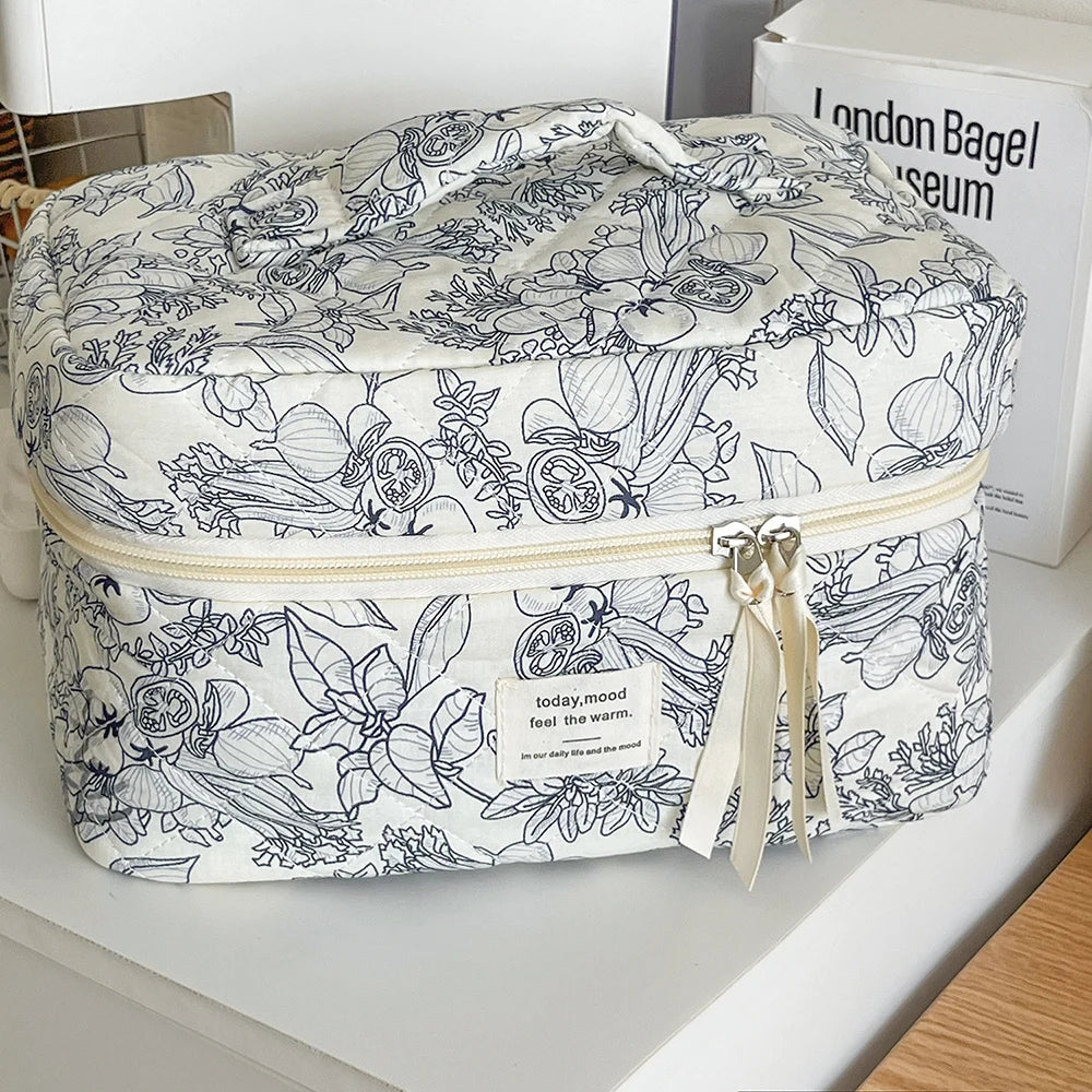 Trousse de toilette coton – Design cerise tendance