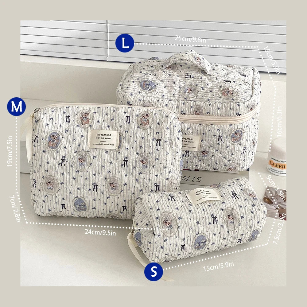 Trousse de toilette femme compacte matelassée