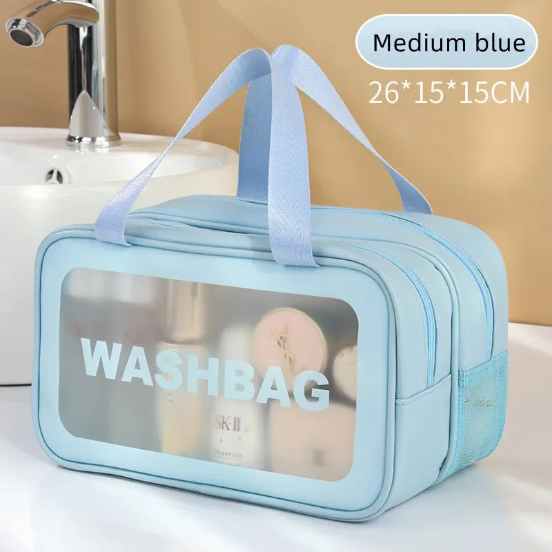 Trousse de toilette imperméable en PVC – Élégance et praticité