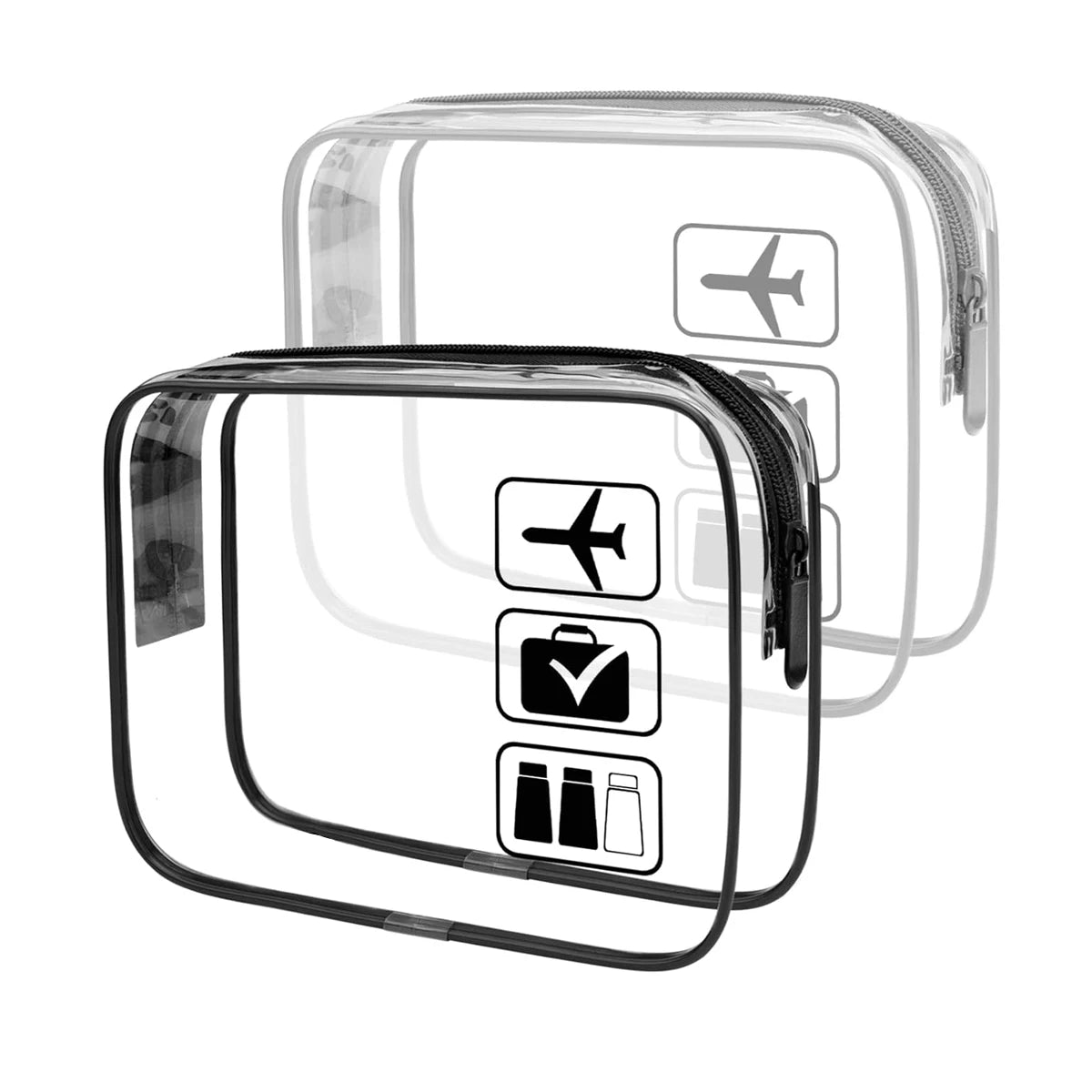 Trousse de toilette avion – Format transparent