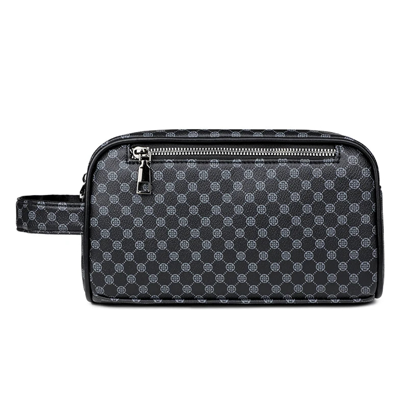 Trousse de toilette en cuir compacte, finition élégante et parfaite pour les voyages