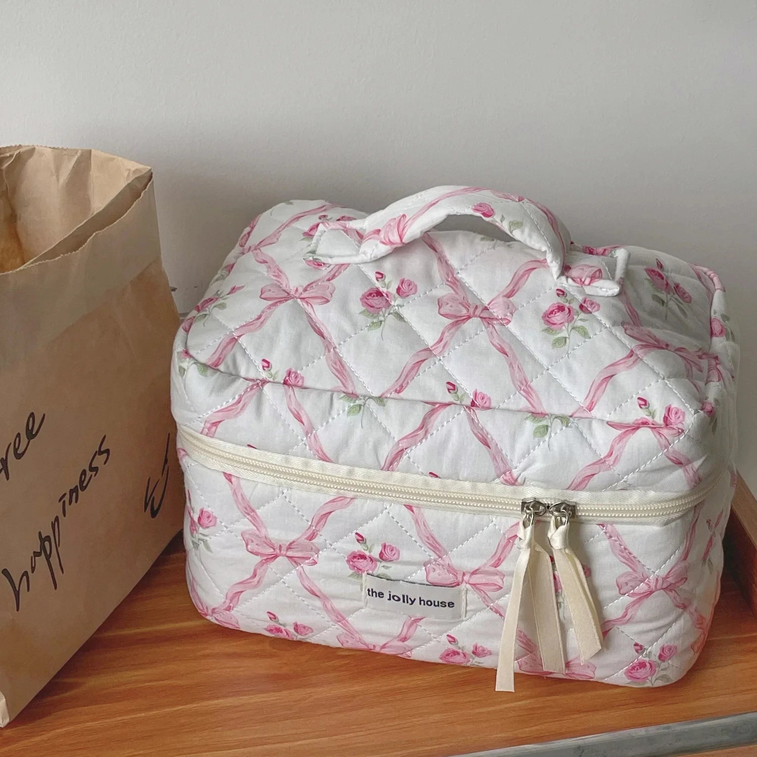 Trousse de toilette en coton pour femme