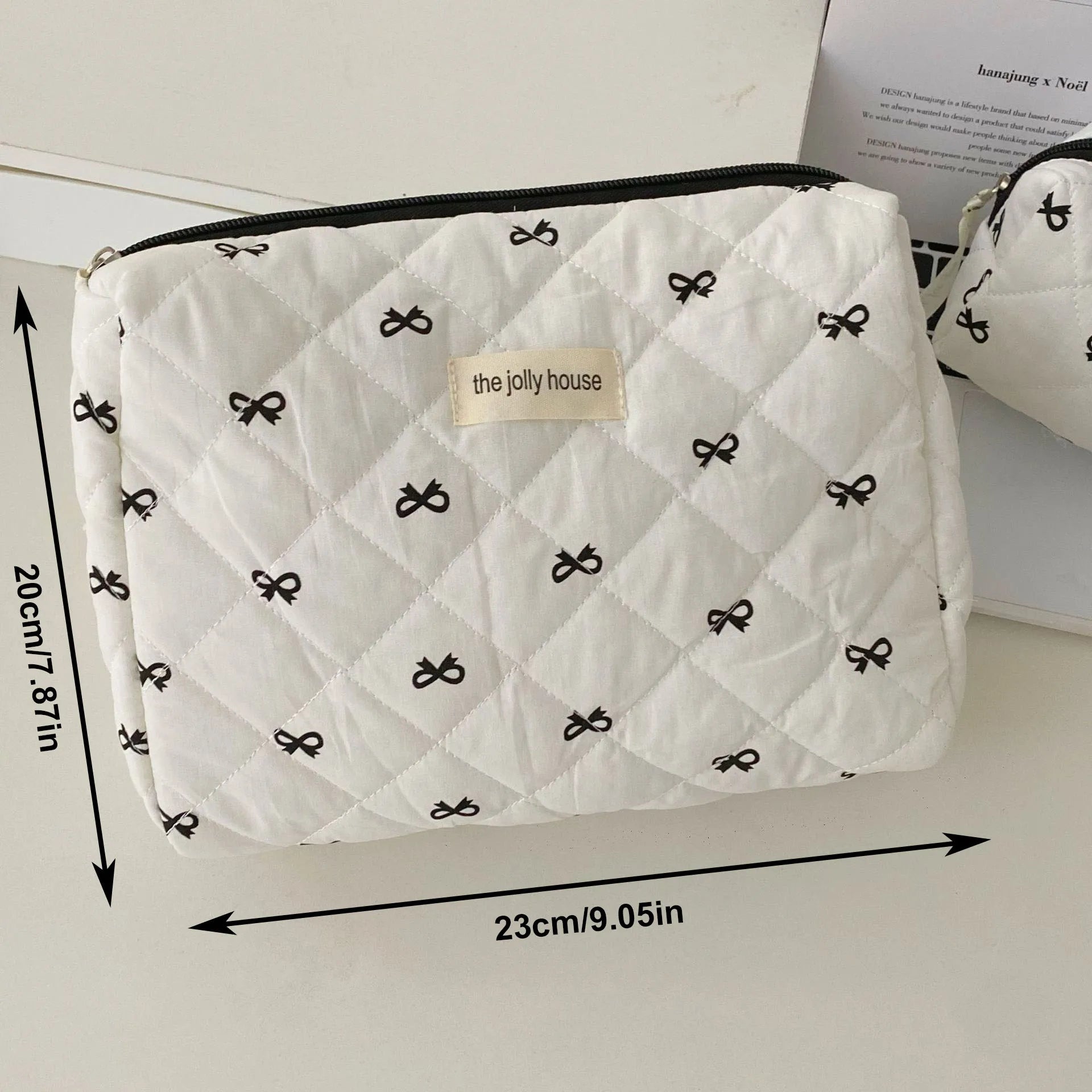 Trousse de toilette coton – Style matelassé multifonction