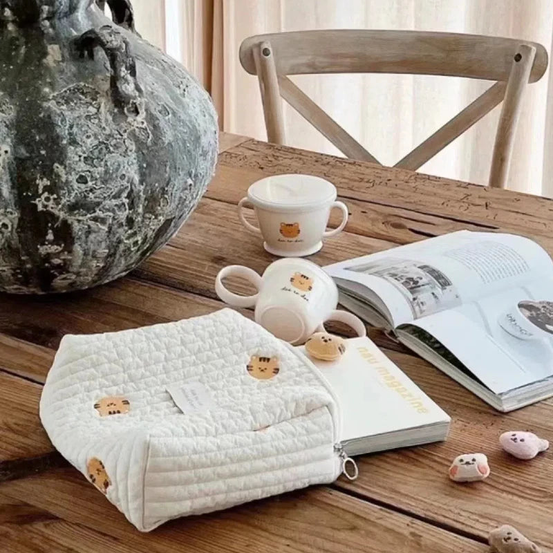 Trousse de toilette femme imprimée douce