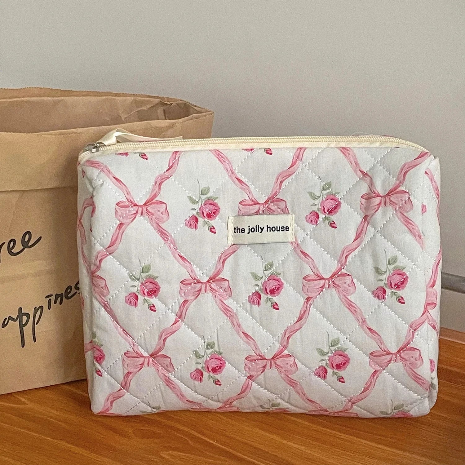 Trousse de toilette en coton pour femme