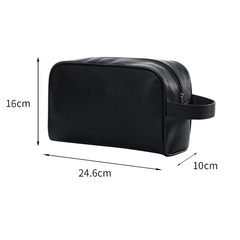Trousse de toilette homme en cuir – Élégante, résistante et grande capacité