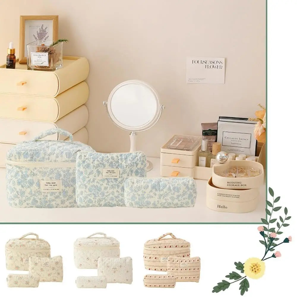 Trousse de toilette femme compacte matelassée