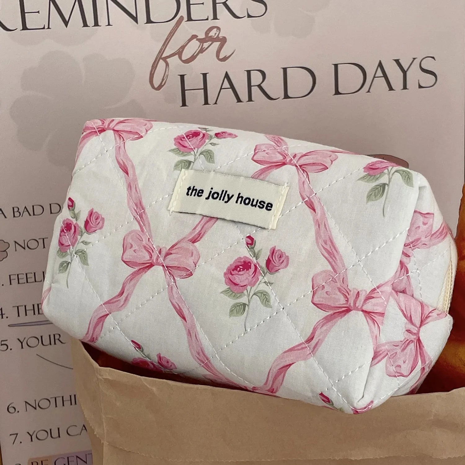 Trousse de toilette en coton pour femme
