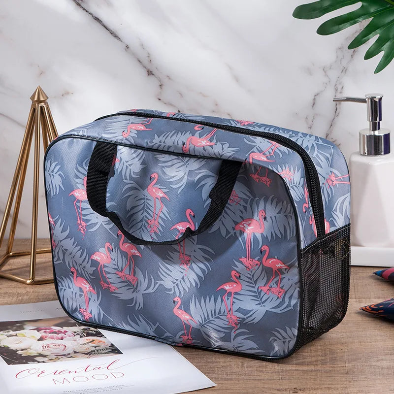 Trousse de toilette vanity à motif quadrillé