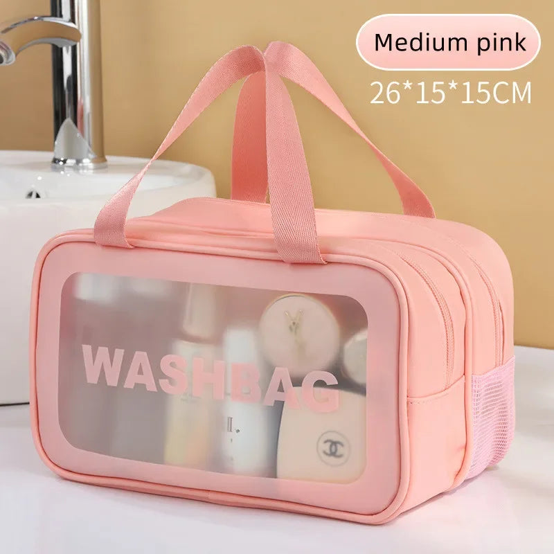 Trousse de toilette imperméable en PVC – Élégance et praticité