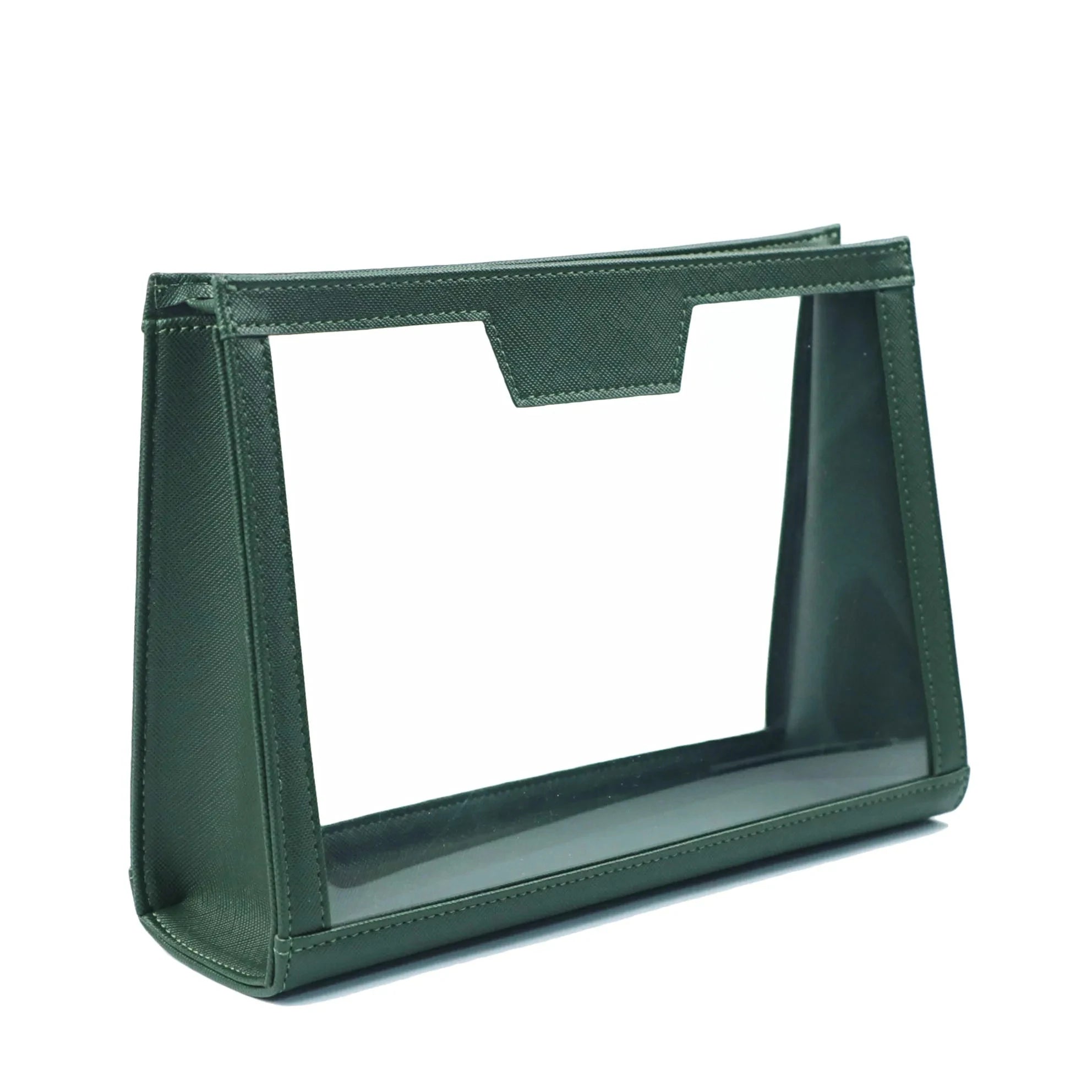 Trousse de toilette transparente personnalisable – Pochette élégante en PVC et similicuir