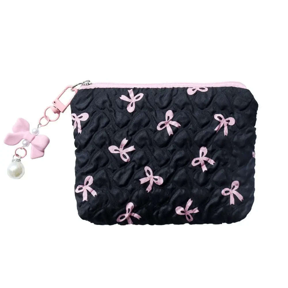 Trousse de toilette femme en coton | Compacte, légère et style nœud tendance