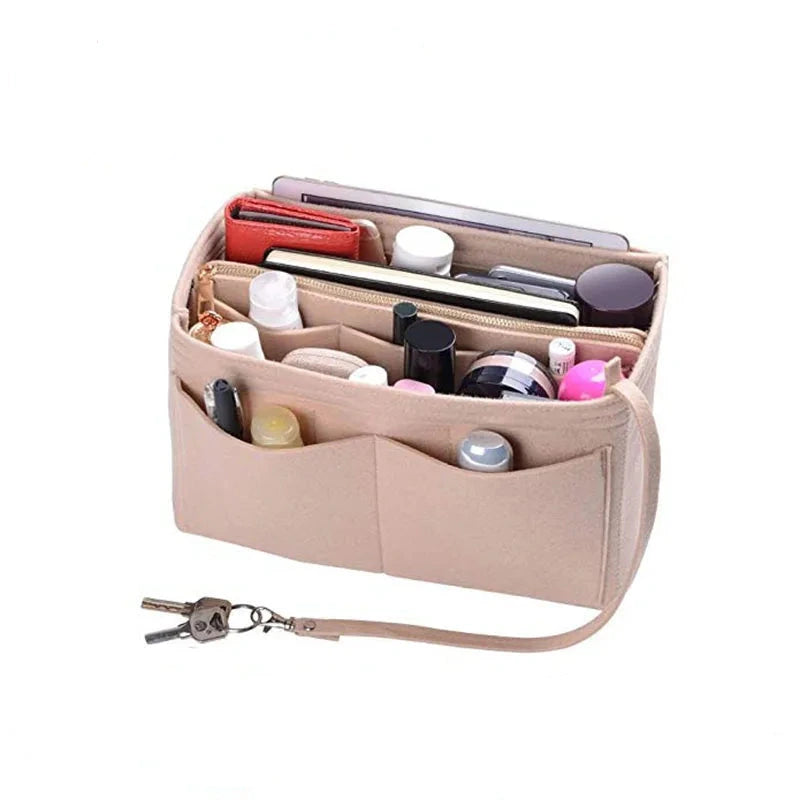  Grande trousse de toilette compartimentée pour maquillage – format rigide avec poches et fermetures zippées