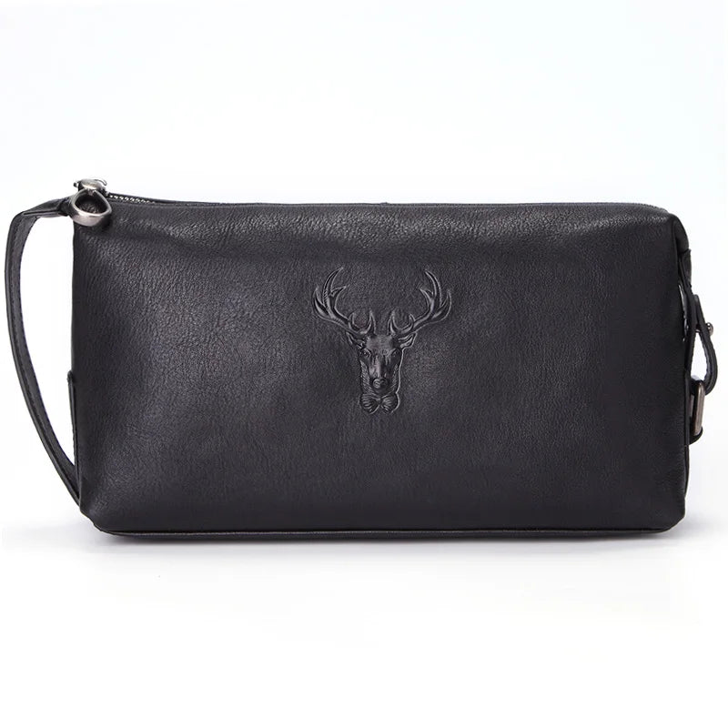 Trousse de toilette homme en cuir noir – Élégance, robustesse et capacité