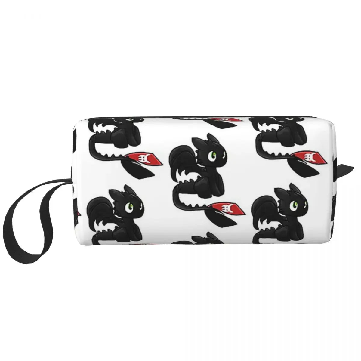 Trousse de toilette bébé motif dragon noir, compacte et imperméable pour accessoires de soin

