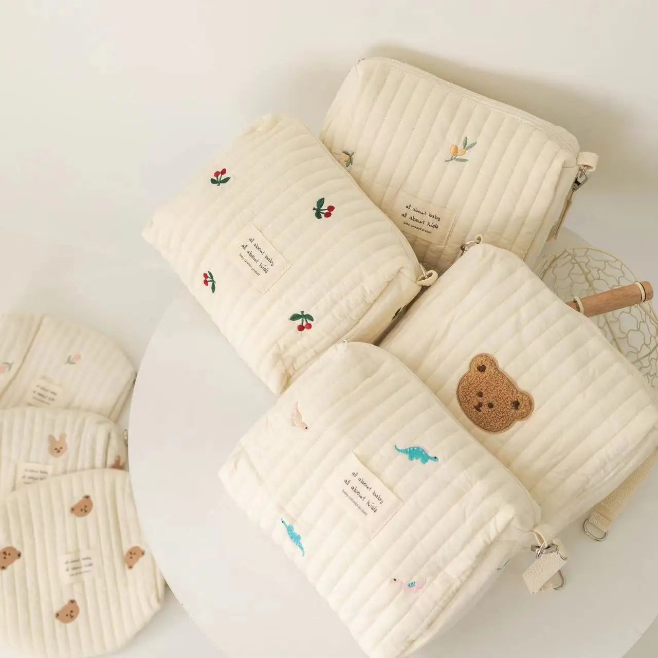Trousse de toilette femme imprimée douce
