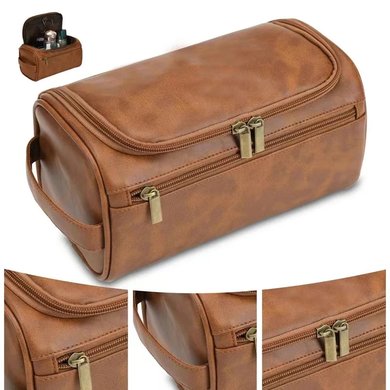 Trousse de toilette cuir homme – Idéale pour les déplacements