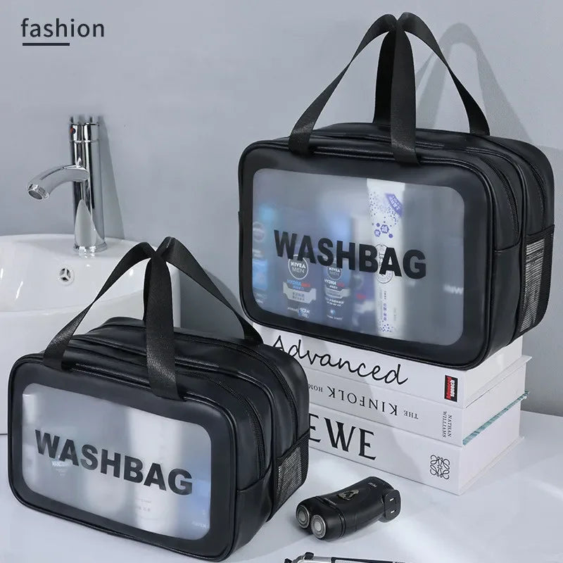 Trousse de toilette imperméable en PVC – Élégance et praticité