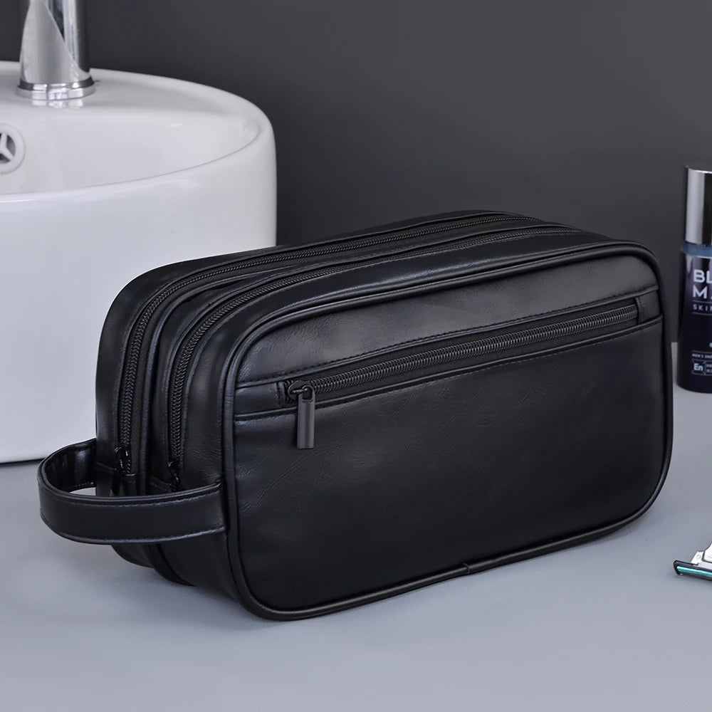 Trousse de toilette homme cuir suspendue – Élégante et étanche