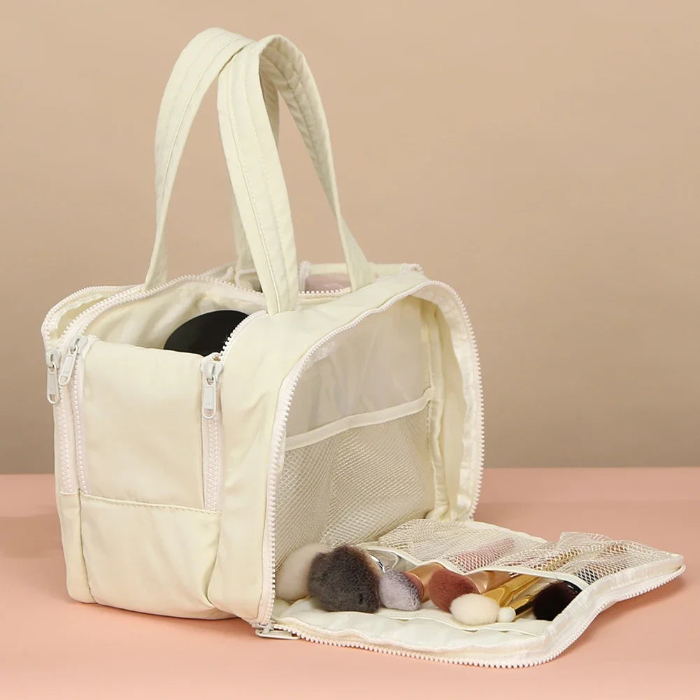 Grosse trousse de toilette femme – Sac de rangement maquillage multi-poches