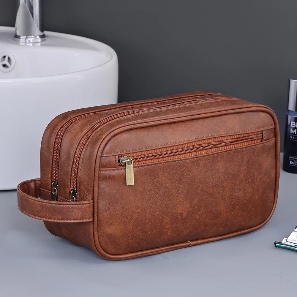 Trousse de toilette homme cuir suspendue – Élégante et étanche