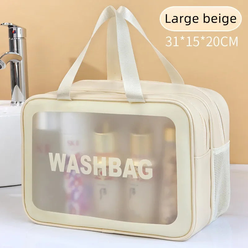 Trousse de toilette imperméable en PVC – Élégance et praticité