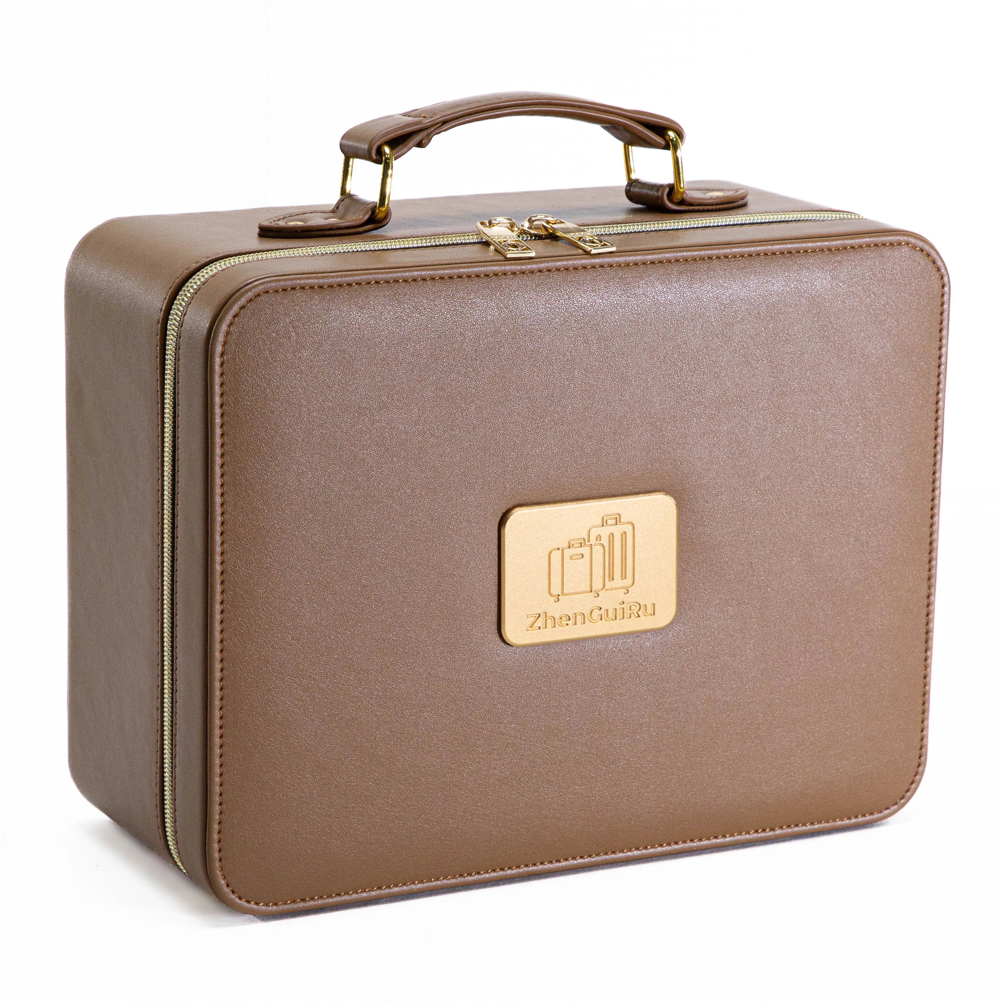 Trousse de toilette de luxe avec miroir LED – Élégance & rangement haute capacité