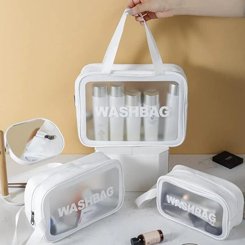 Lot de 3 trousses de toilette imperméables, formats variés pour une organisation complète