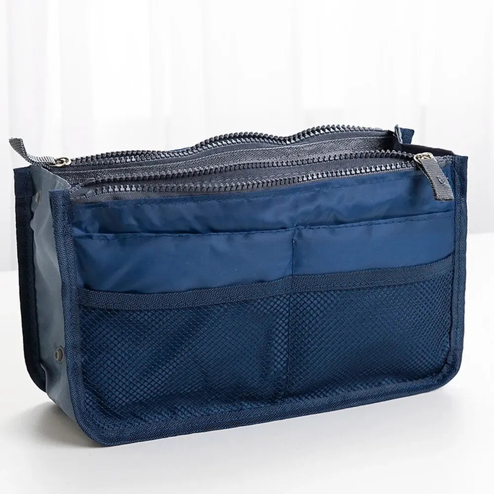  Grande trousse de toilette multi-poches bleue – modèle fonctionnel pour un rangement optimal des accessoires