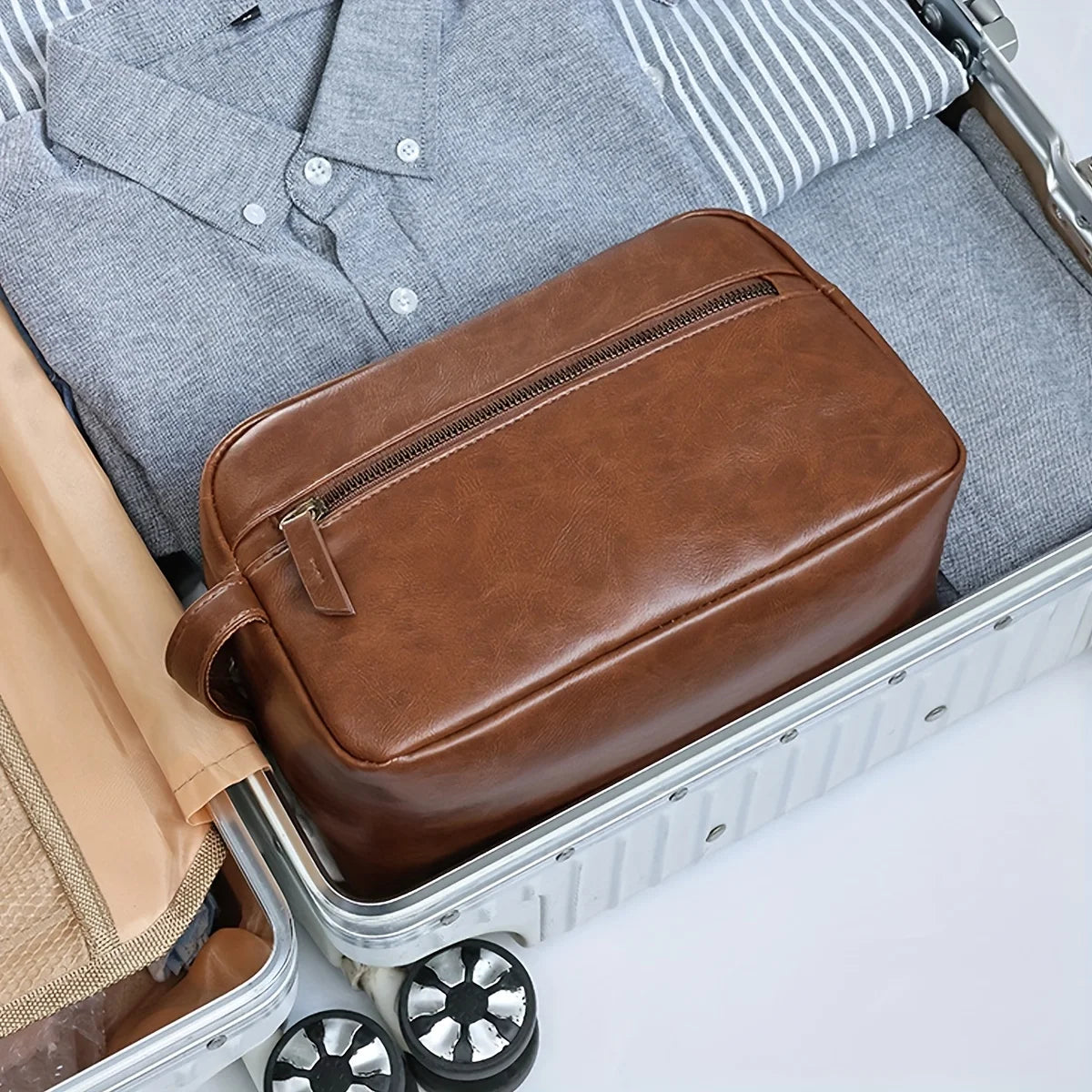 Trousse de toilette homme cuir élégante et pratique