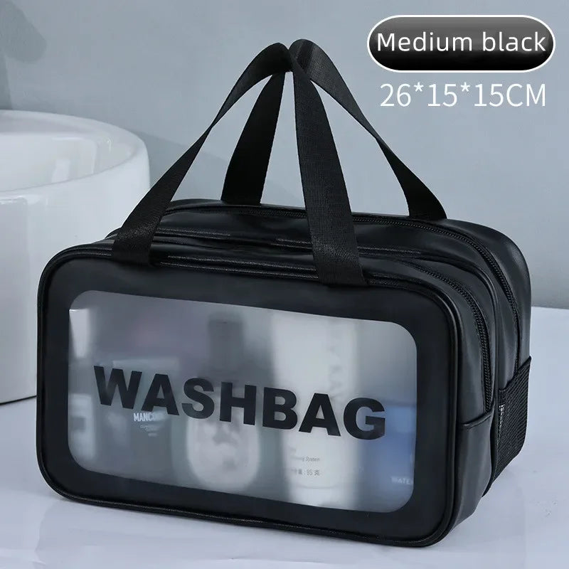 Trousse de toilette imperméable en PVC – Élégance et praticité