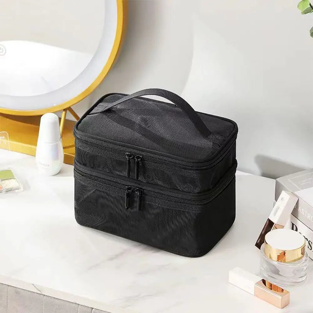 Trousse de toilette transparente voyage multicouches