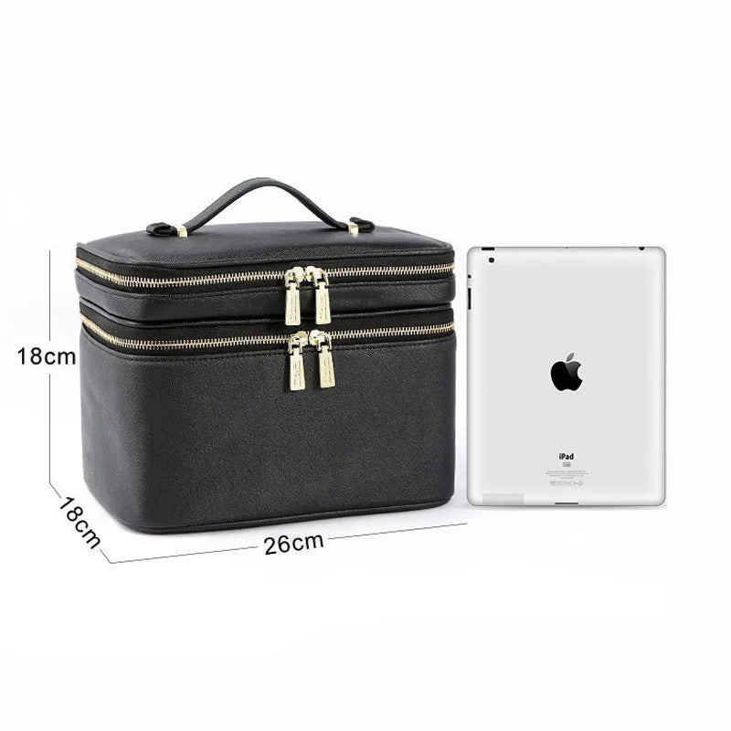 Trousse de toilette de luxe femme – Format rigide & grande capacité