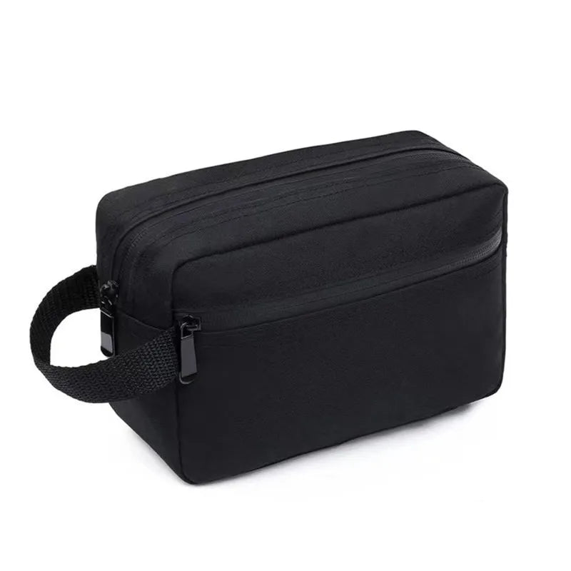  Trousse de toilette avion noire minimaliste – design classique pour transport de produits de soin en cabine ou en soute