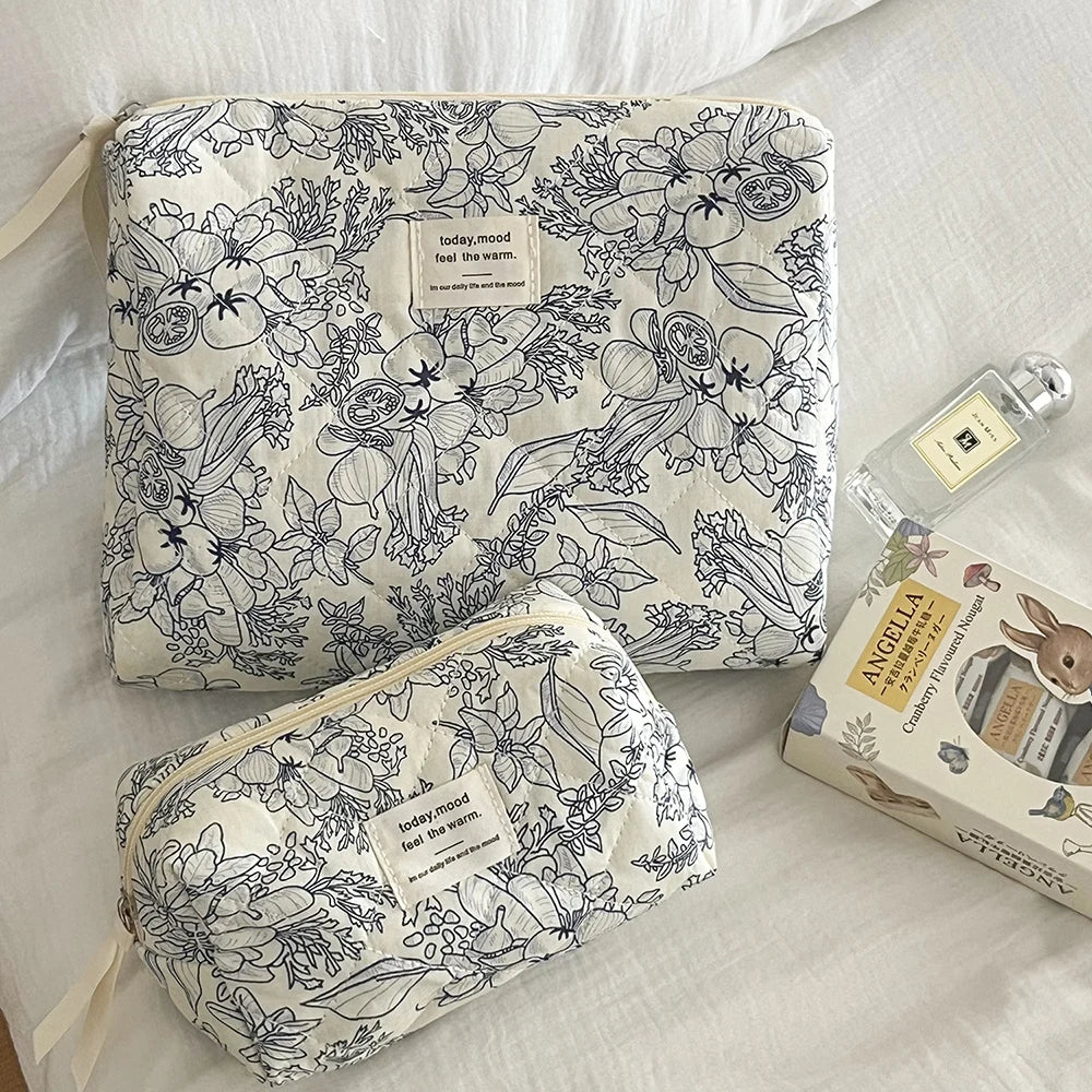Trousse de toilette coton – Design cerise tendance