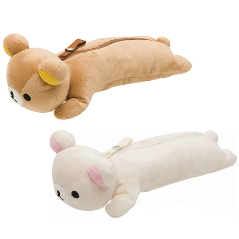 Trousse de toilette bébé en peluche Rilakkuma douce et compacte pour enfants – Format 25x11x8 cm