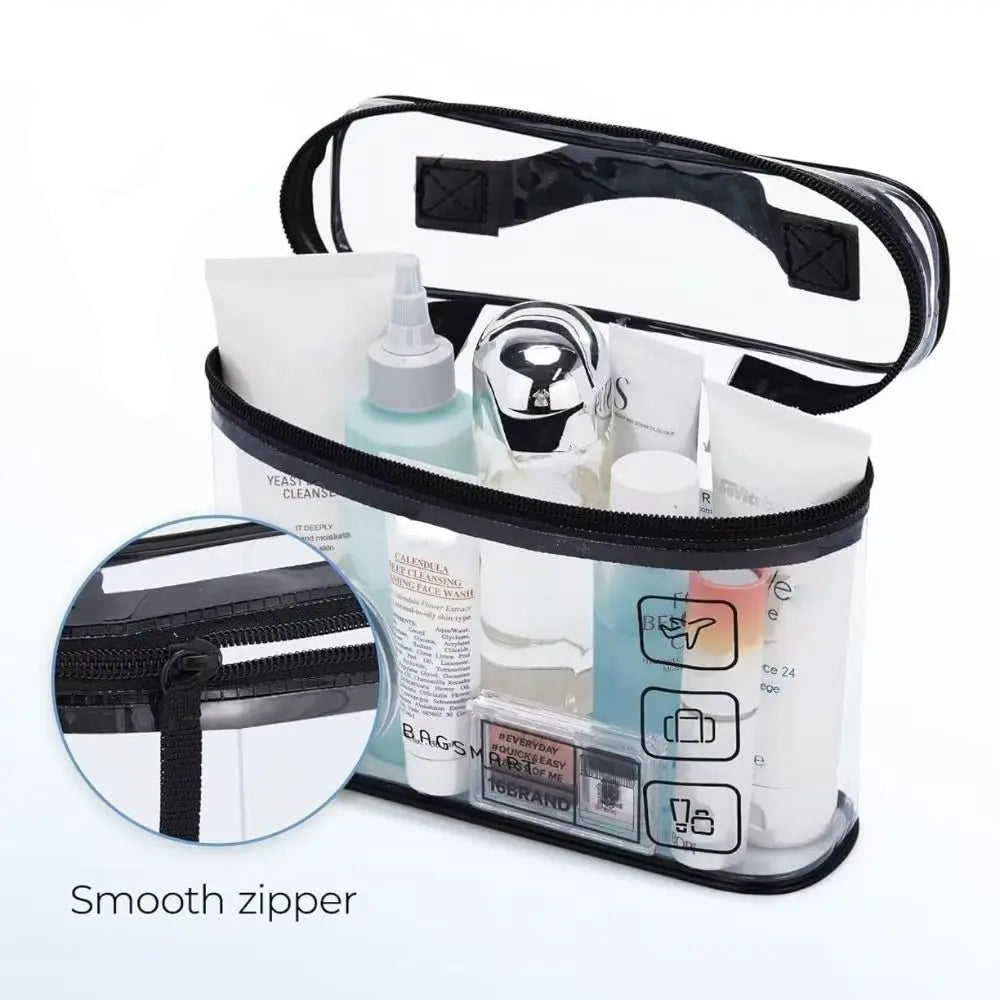 Trousse de toilette transparente
