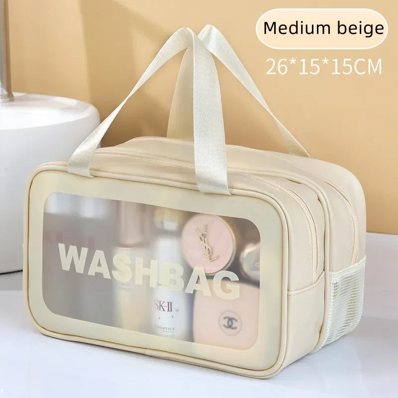 Trousse de toilette imperméable en PVC – Élégance et praticité