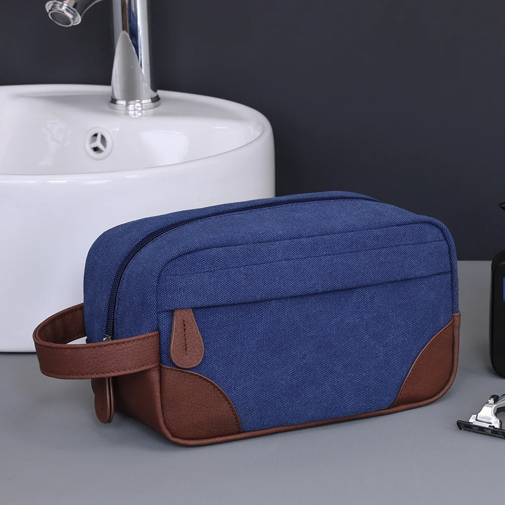 Trousse de toilette voyage homme – Grande capacité, style rétro