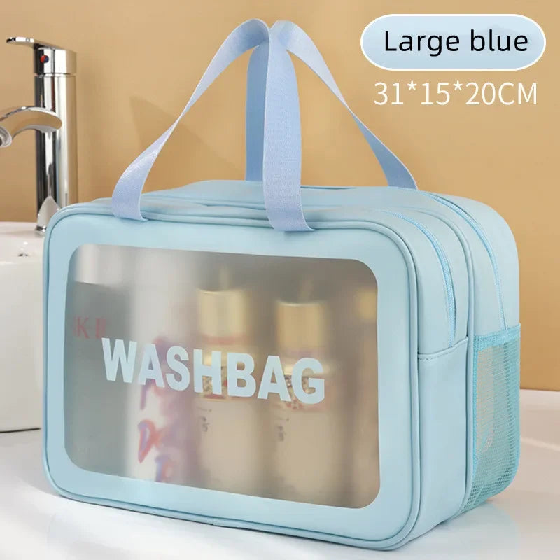 Trousse de toilette imperméable en PVC – Élégance et praticité