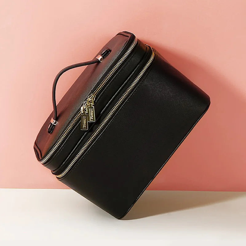  Trousse de toilette de luxe rigide – Format femme, grande capacité et protection renforcée