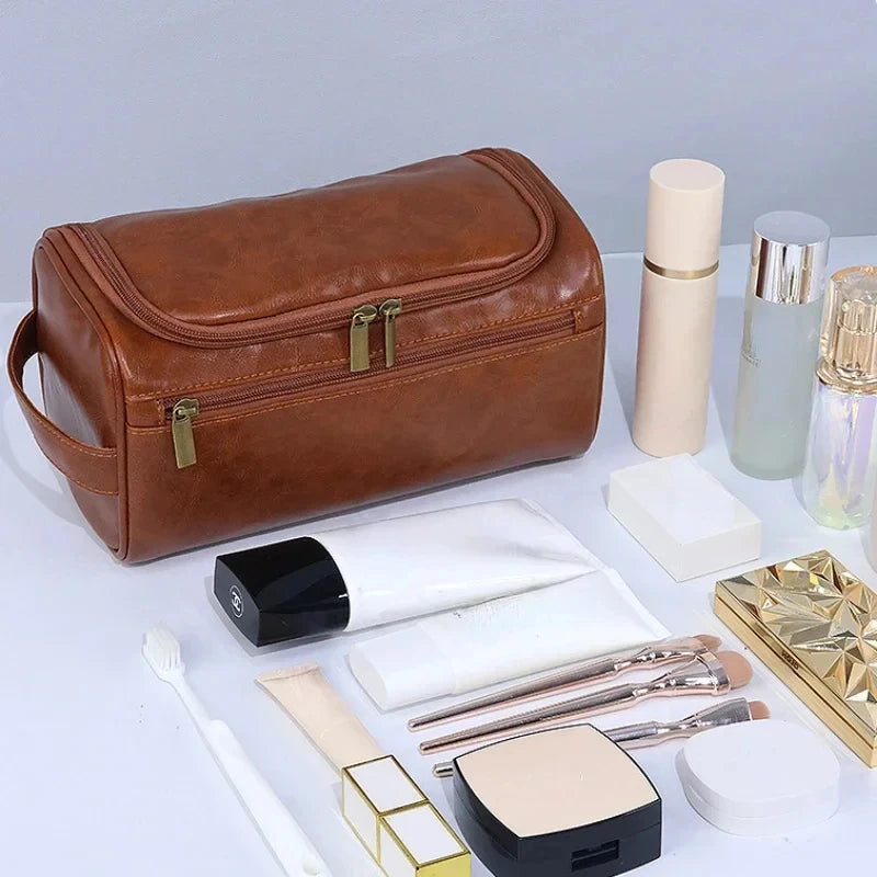 Trousse de toilette cuir homme – Idéale pour les déplacements