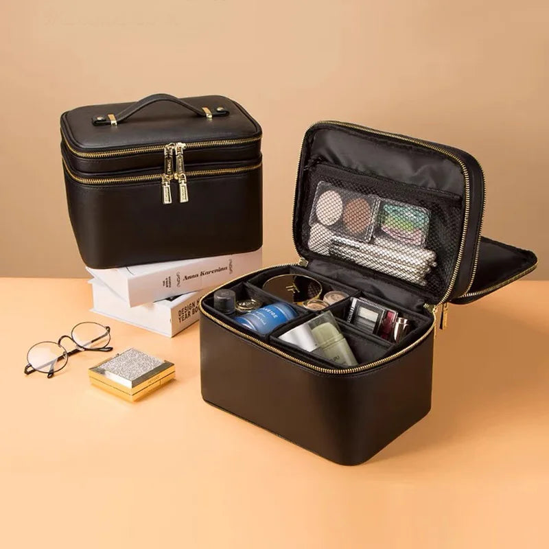 Trousse de toilette de luxe femme – Format rigide & grande capacité