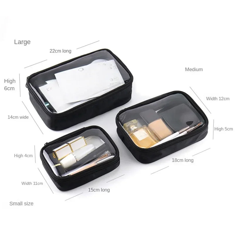 Trousse de toilette transparente – Format avion waterproof