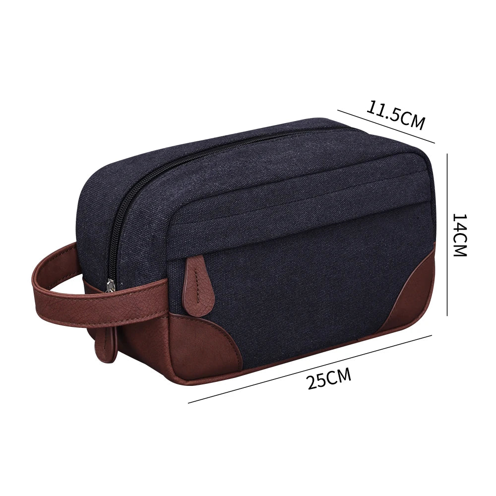 Trousse de toilette voyage homme – Grande capacité, style rétro