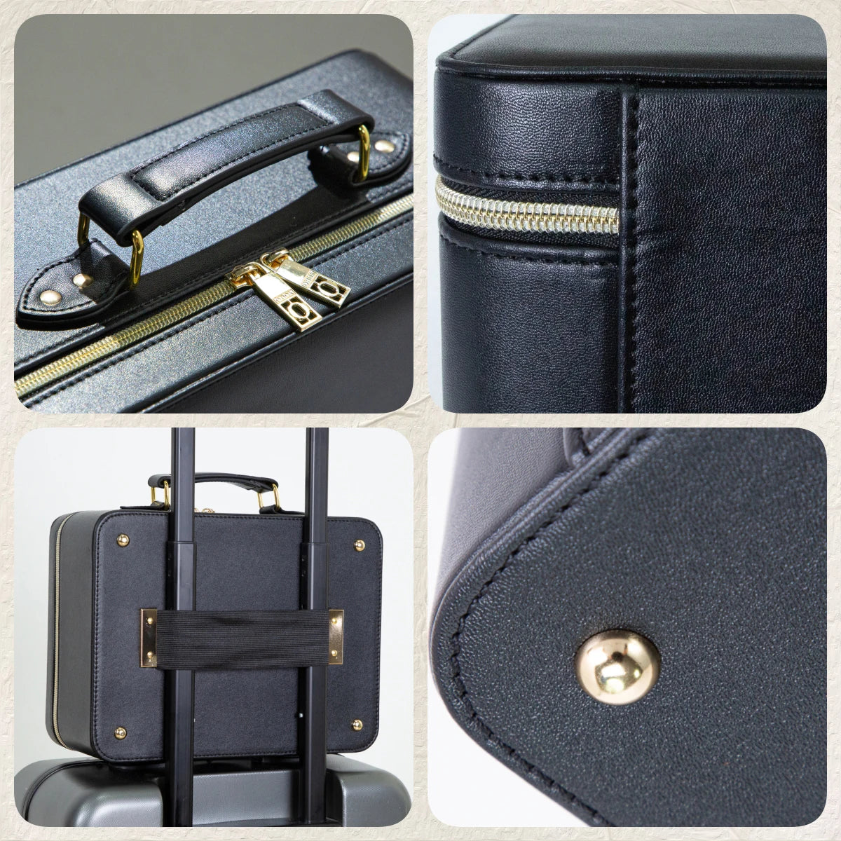 Trousse de toilette de luxe avec miroir LED – Élégance & rangement haute capacité