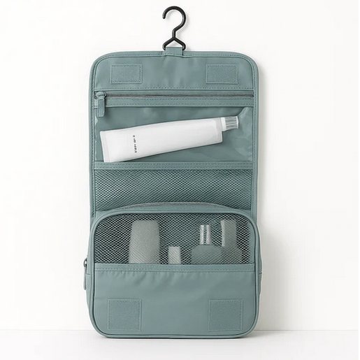  Trousse de toilette à suspendre avec crochets – design compact et pratique pour accrocher en salle de bain ou en voyage